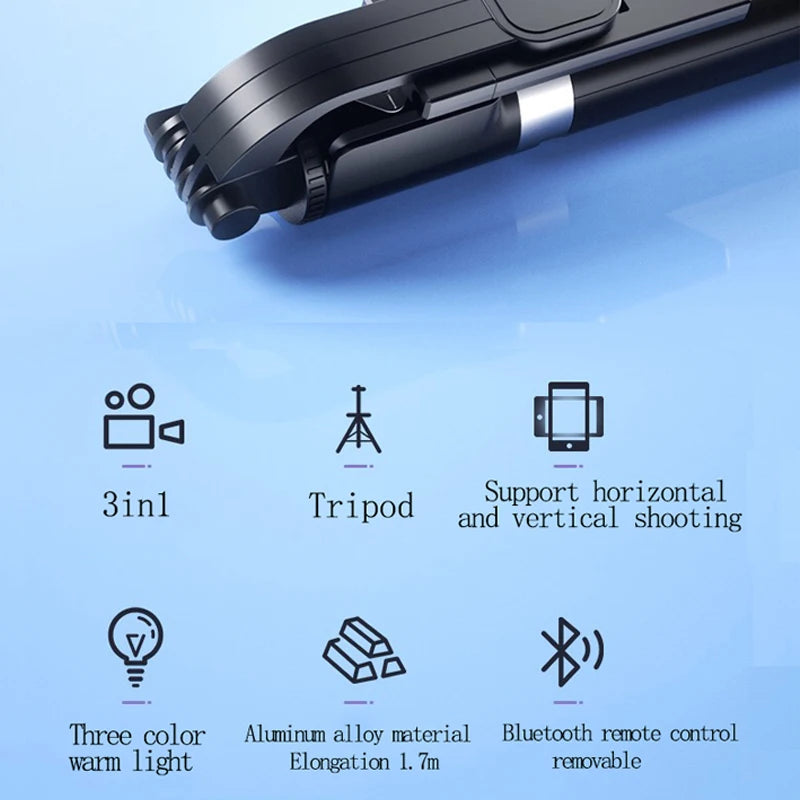 ProFlex 4-in-1 Selfie Stick & LED Ring Stand