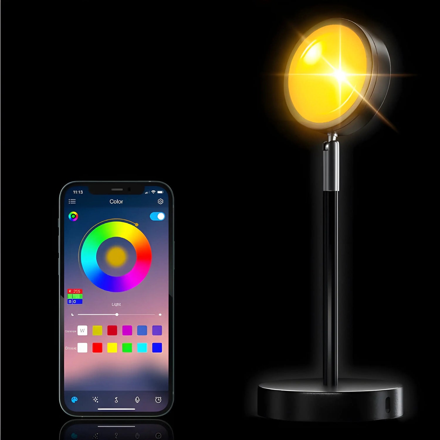 Slimme zonsonderganglamp