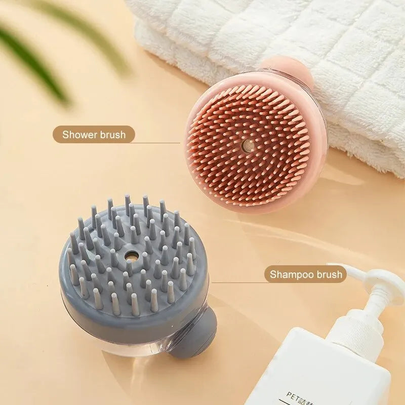 Brosse de bain en silicone souple pour animaux de compagnie