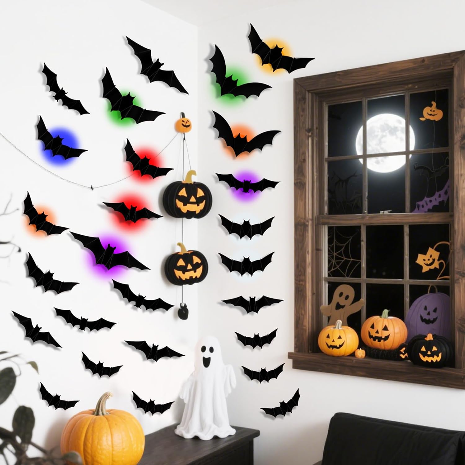 Spookende LED Vleermuizen Decor