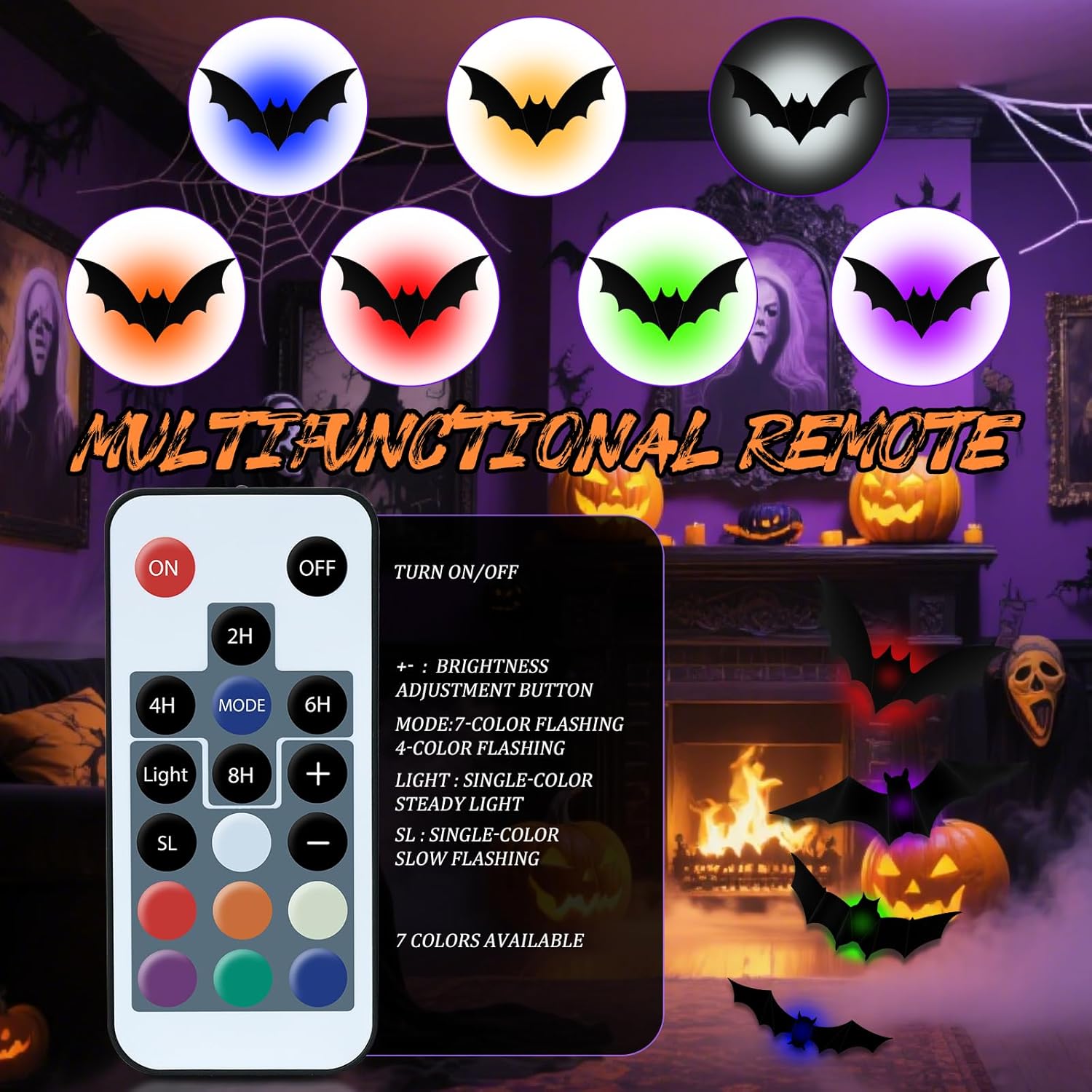Spookende LED Vleermuizen Decor
