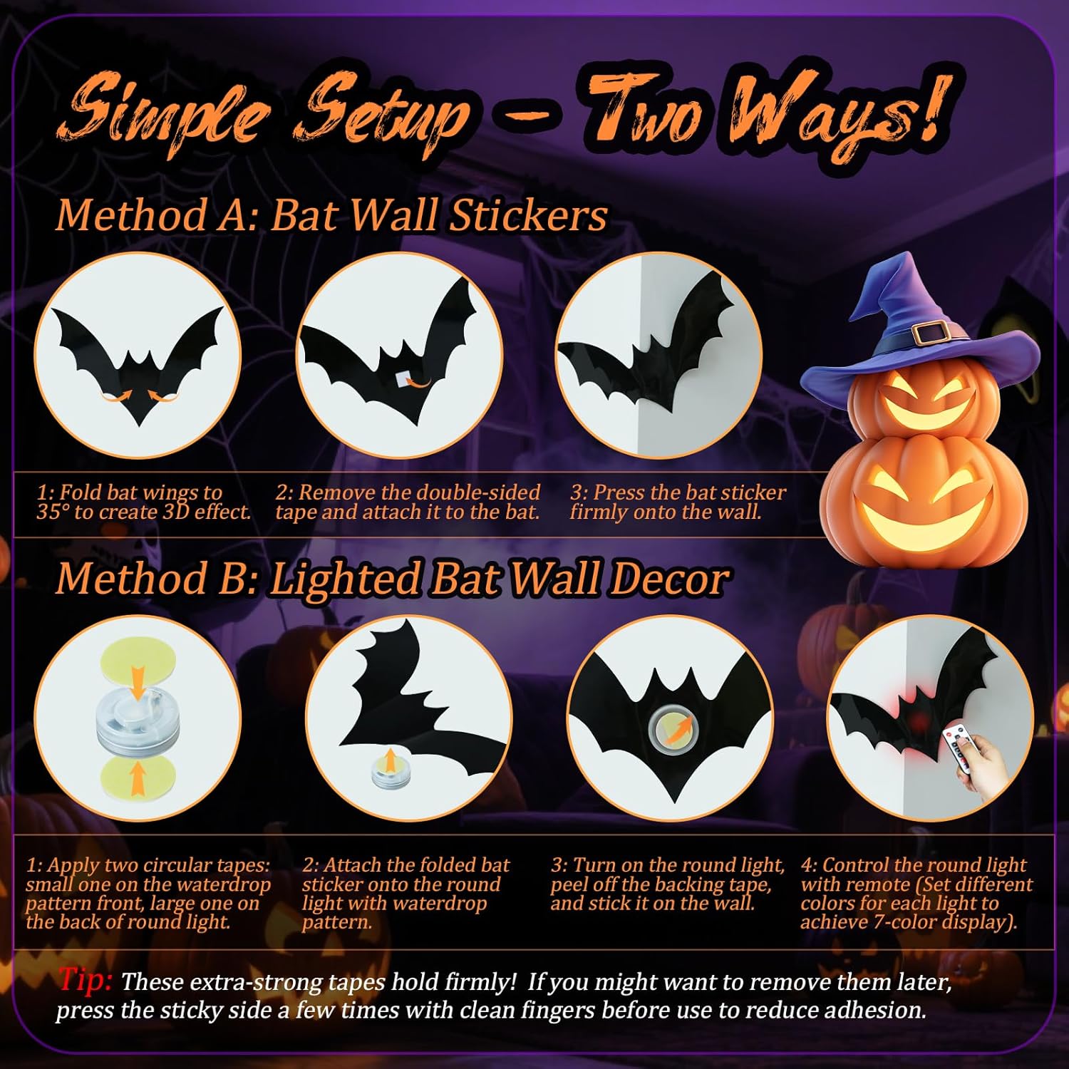 Spookende LED Vleermuizen Decor